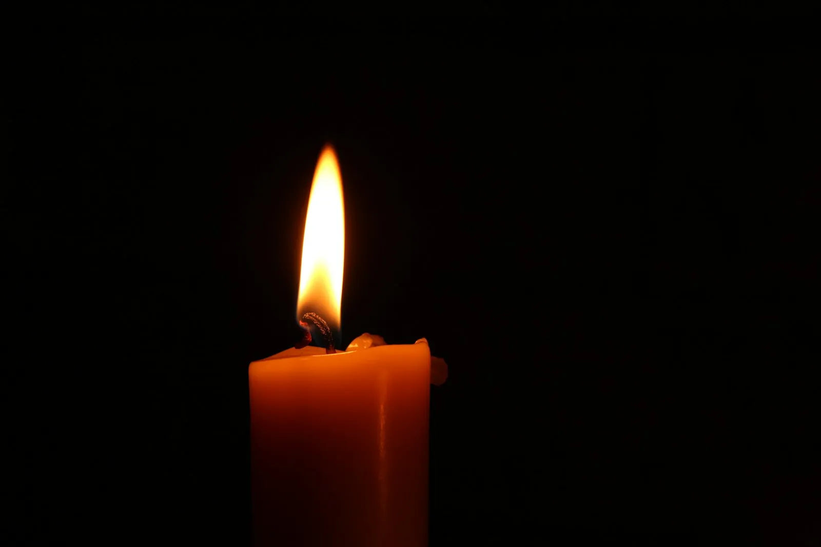 A row of lit candles in a quiet room A row of lit candles in a quiet room