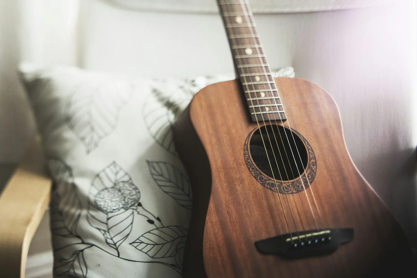 Acoustic guitar in a calm therapy space, music therapy and sound healing at The Trinity in Fort Worth. Acoustic guitar in a calm therapy space, music therapy and sound healing at The Trinity in Fort Worth.